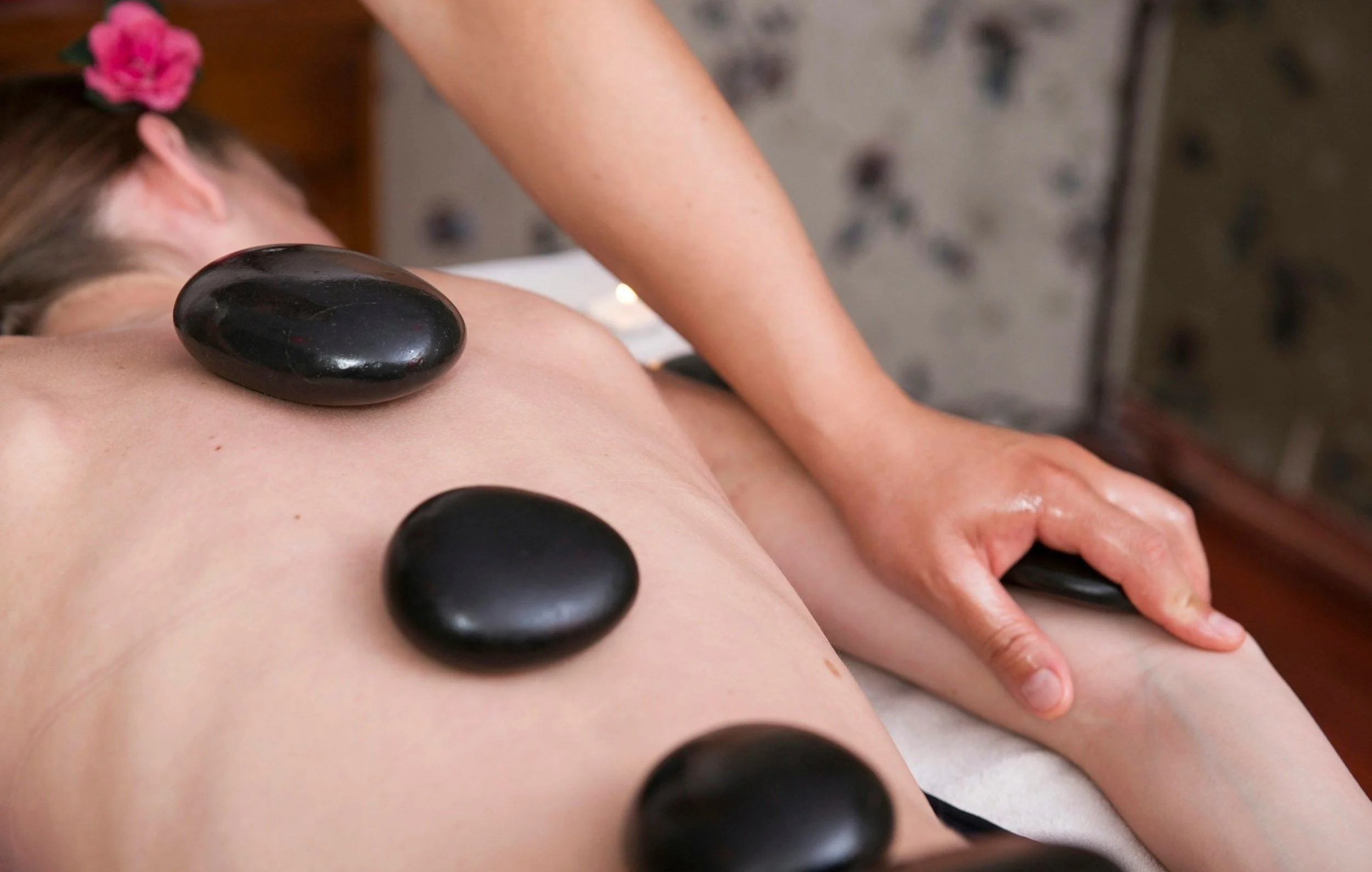 At Home Hot Stone Massage
